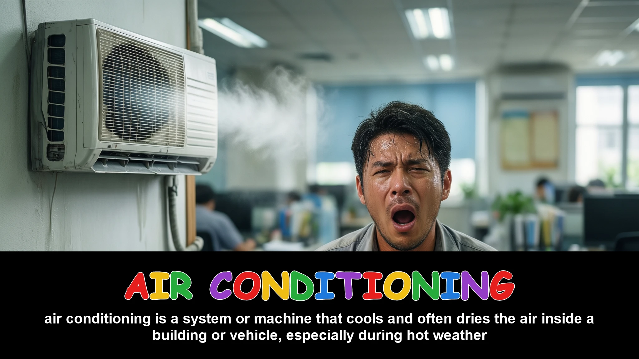 English Illustration for air conditioning